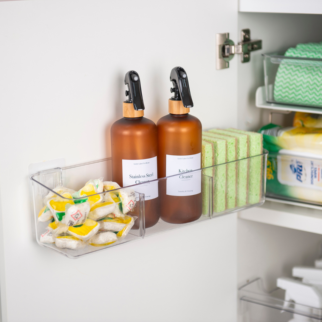 Wall Mount Adhesive Storage Containers