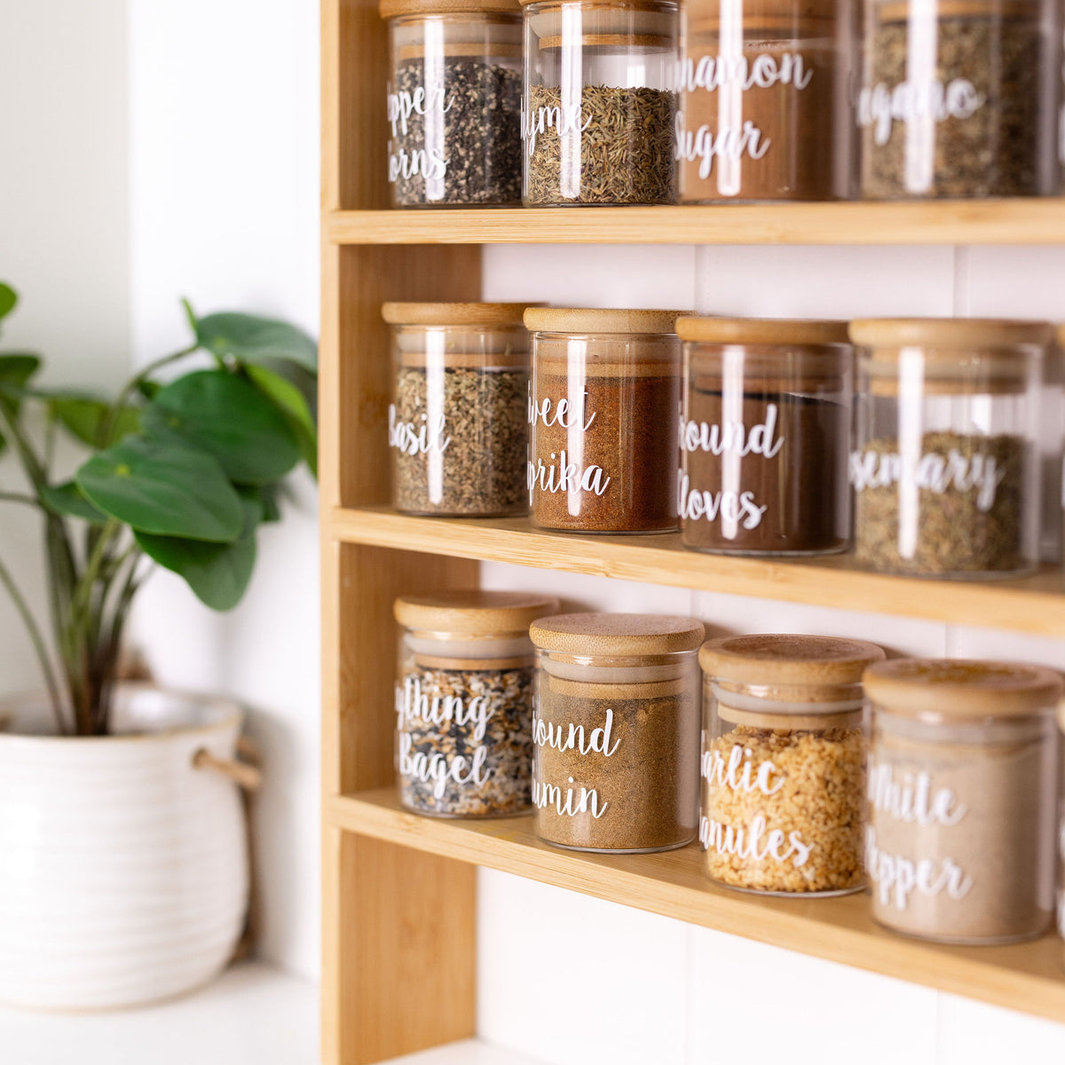 145x Clear Preprinted Label Stickers for Pantry Kitchen Spice Herb Organizer  Jar - Bed Bath & Beyond - 36365597