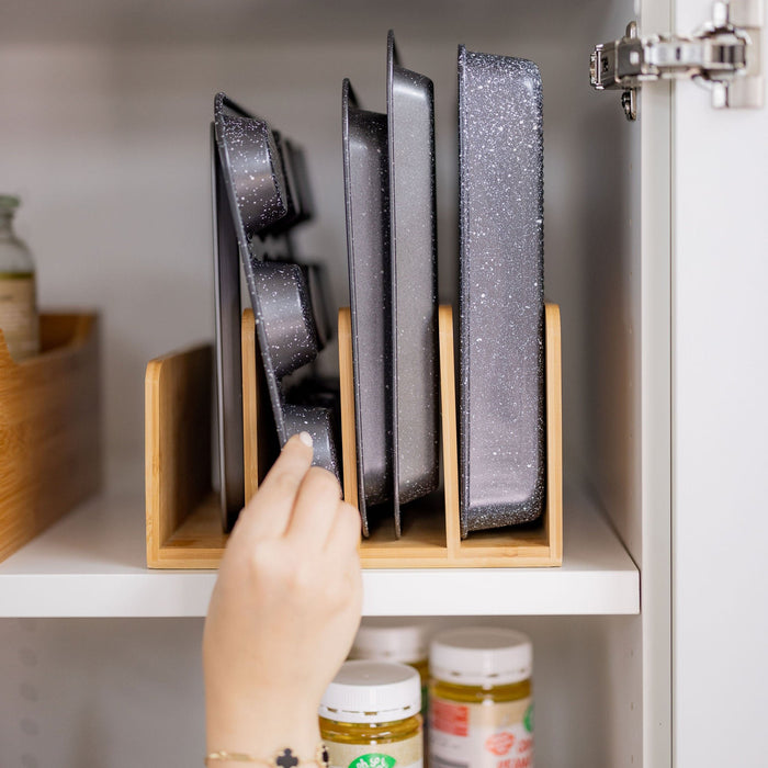 Bamboo Standing Tray & Lid Organiser