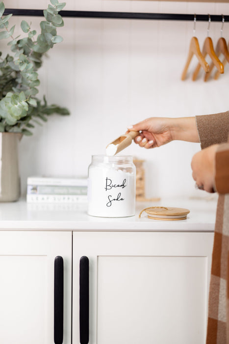 Laundry Organisation Pack. Laundry Storage jars for laundry powders. Organised your laundry today with Little Label Co