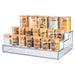 Clear herb & spice shelf. Spice rack for pantry organisation. 