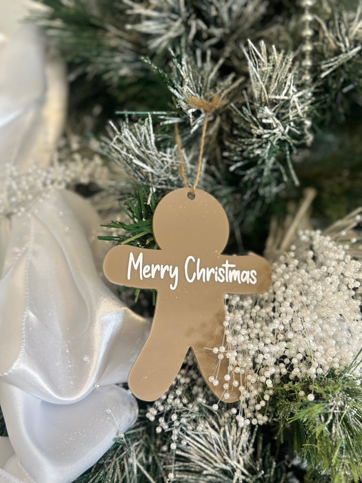 Custom vinyl label for a christmas decoration. Christmas decor at little label co. 