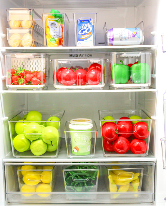 Fridge Storage Organisation Pack for food storage and meal prep. Organise your fridge with our food storage containers