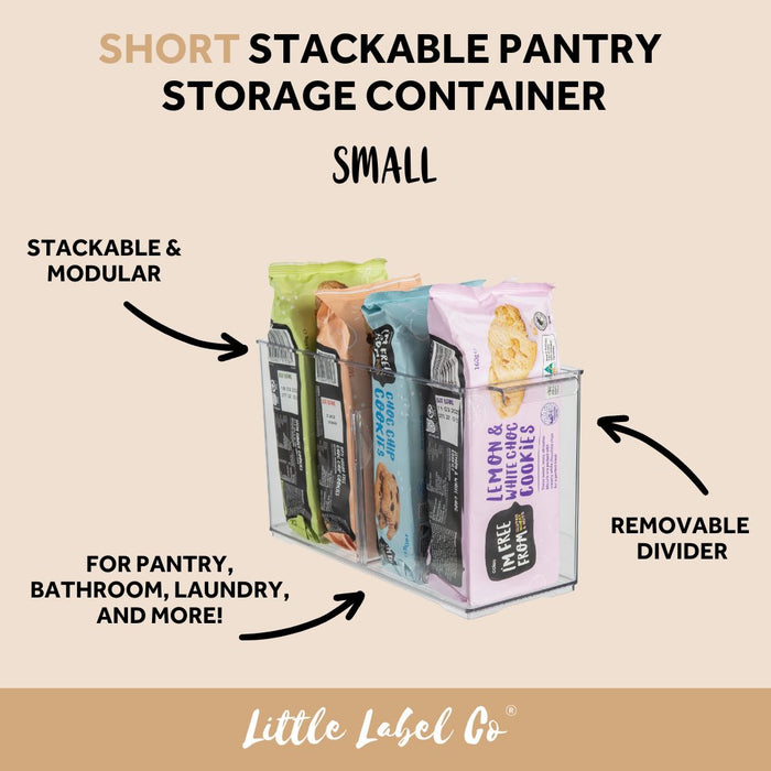 SHORT Stackable Pantry Storage Container for pantry and kitchen organisation