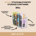 SHORT Stackable Pantry Storage Container for pantry and kitchen organisation