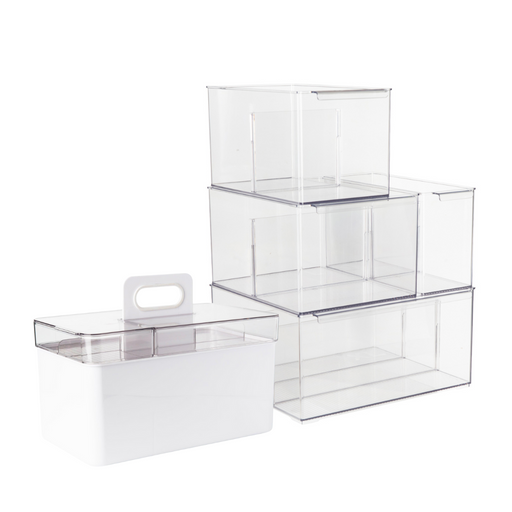 First aid and medicine organiser. Bathroom organisation and storage solutions.