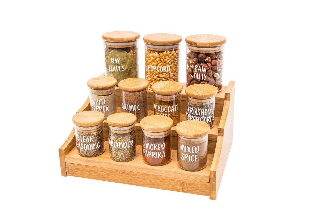 Shop Standing 4-Tier Rack with 24 75ml Herb & Spice Jars Pack